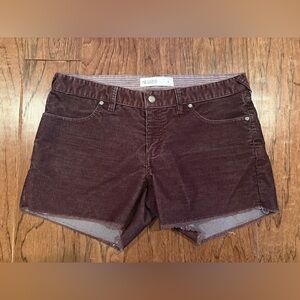 Carve Designs Oahu Women's Burgundy Corduroy Shorts Cutoff size 8